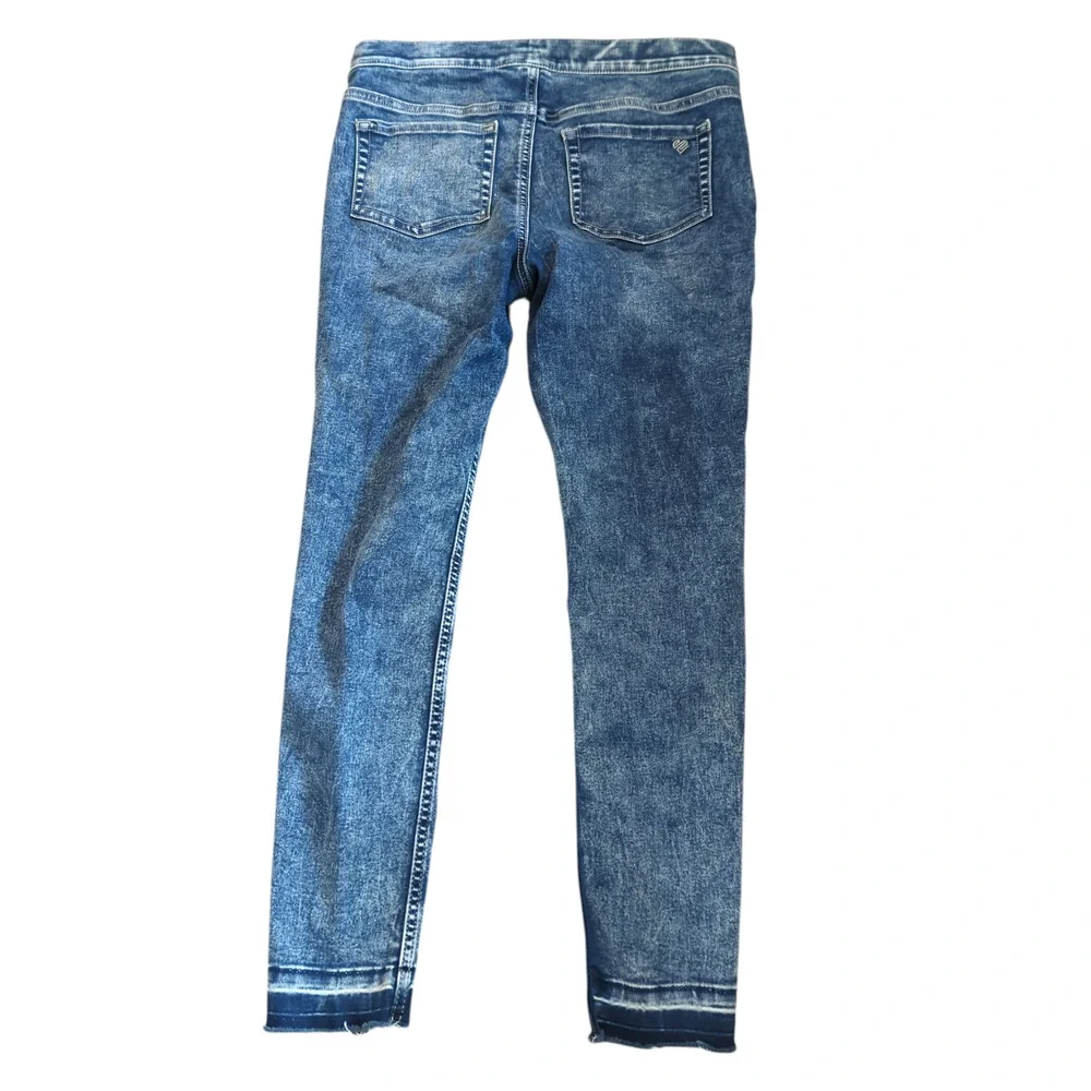 JUSTICE Girls 16 Plus Blue Distressed Skinny Jeans Casual School Medium Rinse